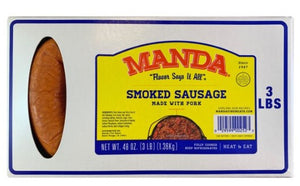 Manda Smoked Sausage, 3 Lb.