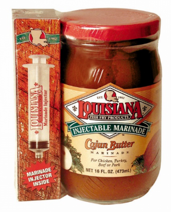 Louisiana Fish Fry Injectable Cajun Butter Marinade with Injector