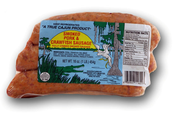 Crescent City Smoked Pork & Crawfish Sausage