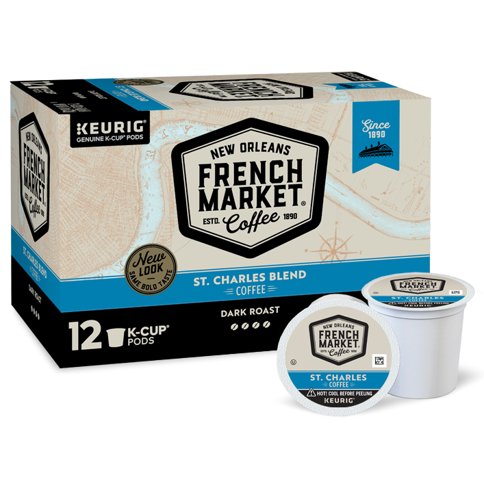 French Market Coffee Dark Roast Single Serve Cups NolaCajun